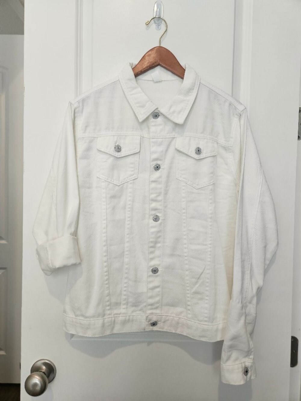 White jeans jacket, 2XL